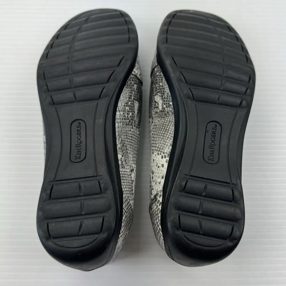 Kim Rogers Blayne Snake Print Loafers 7M Horsebit Comfort Flats